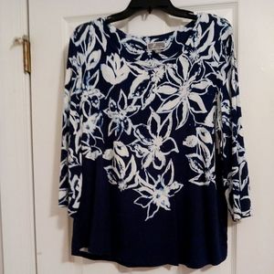 JM Collection Tropical Floral Top